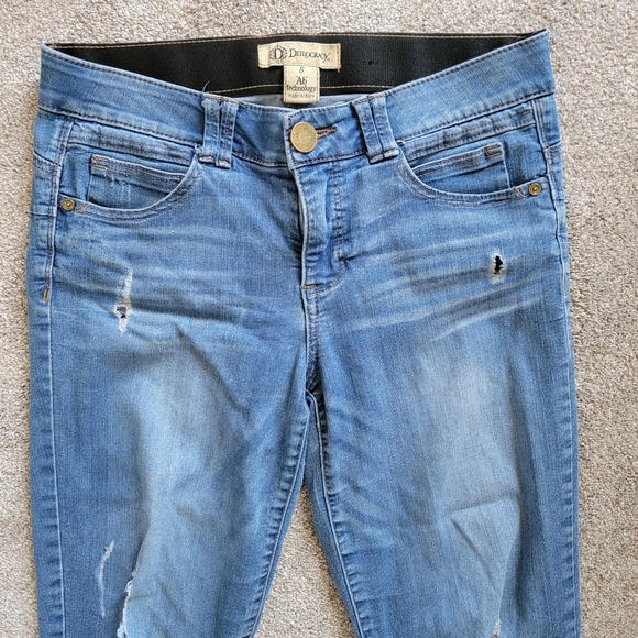 Democracy Ab Technology Ankle Distressed Mid Rise Jeans Size 8 - Picture 2 of 9
